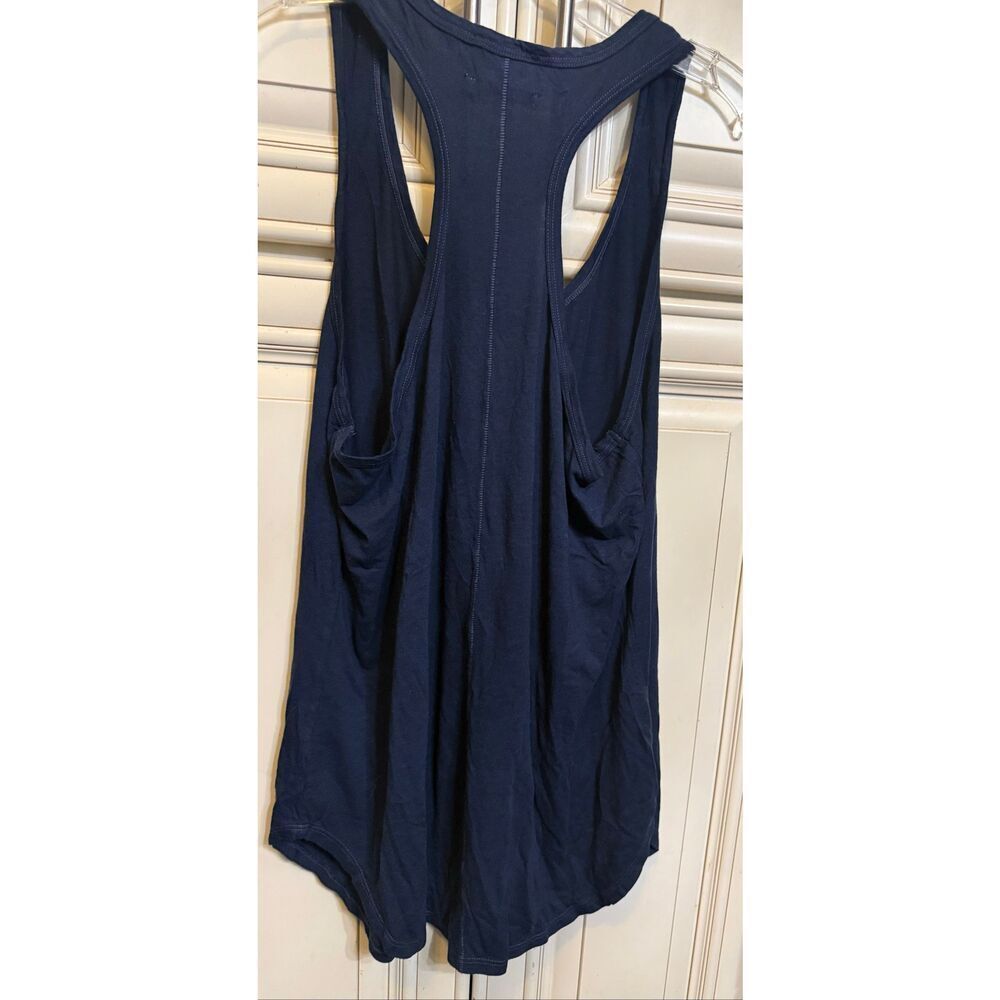 Carbon38 Womens Scoop Neck Sleeveless Racerback Athletic Tank Top Navy Blue XL